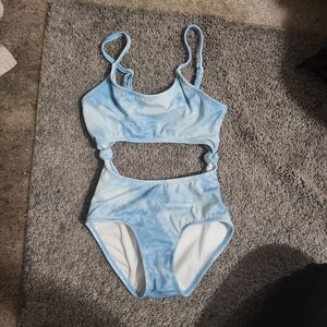 Art Class Light Blue Tie-Dye Swimsuit
